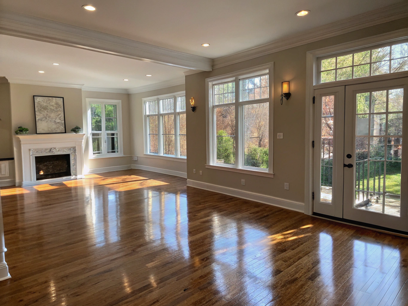 Freshly cleaned interior after construction work