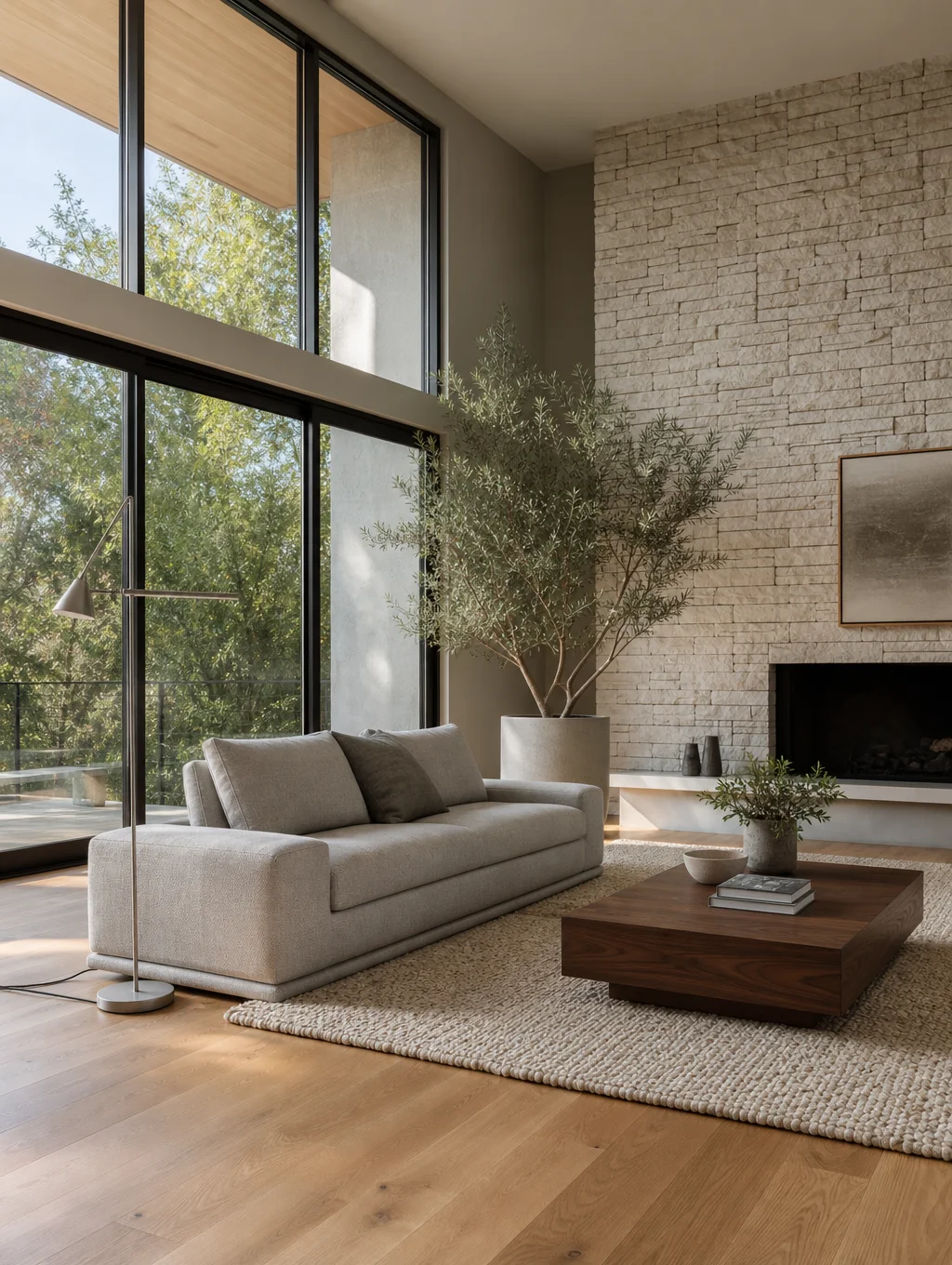 Professional cleaning service in a bright residential living space